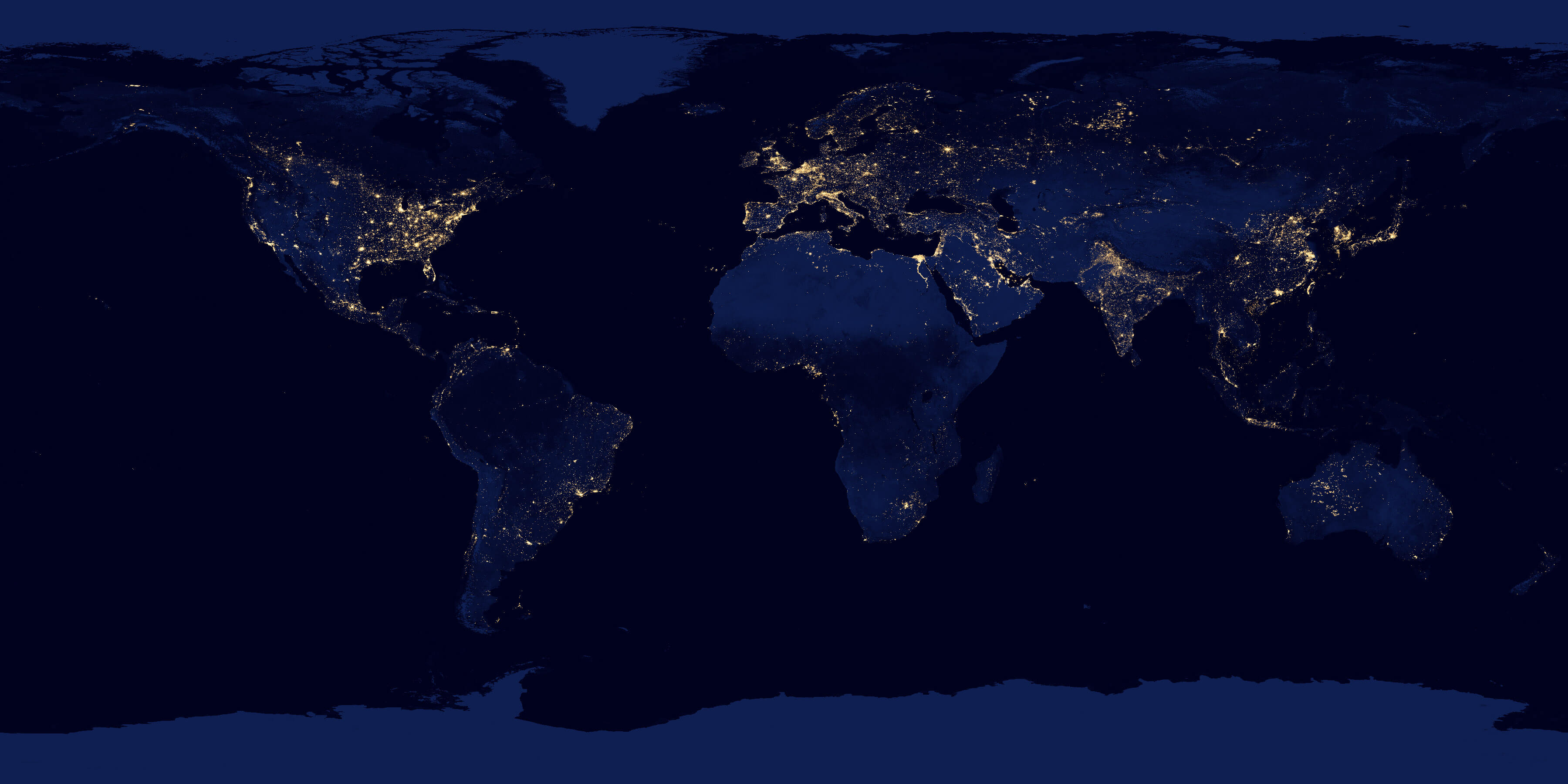 world without electricity nasa